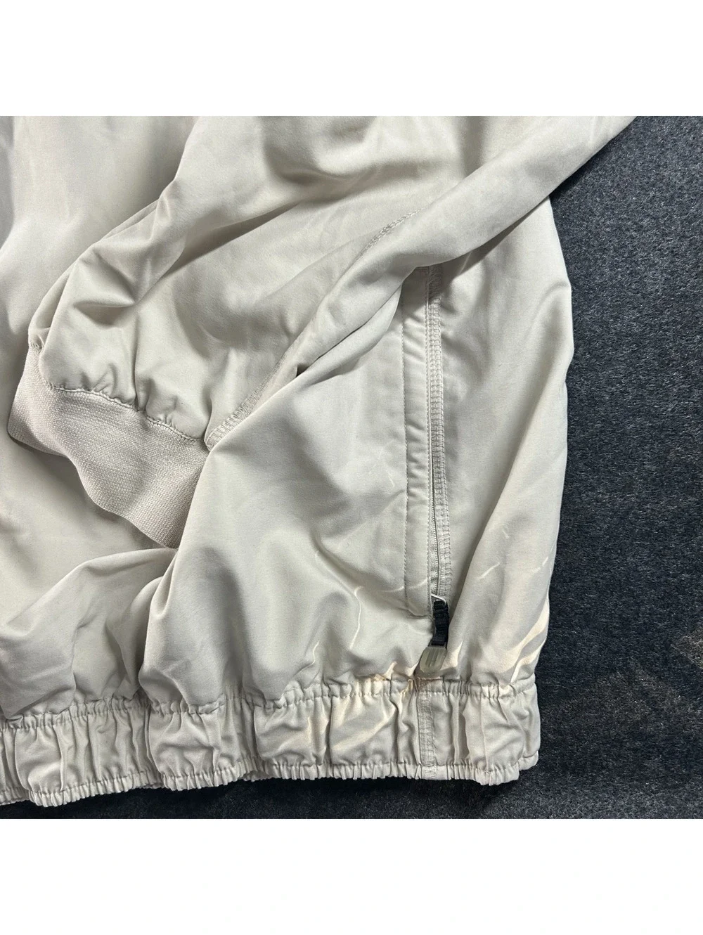 Adidas Vintage Windbreaker Pullover Jacket Size 2XL Beige V-Neck Lightweight
